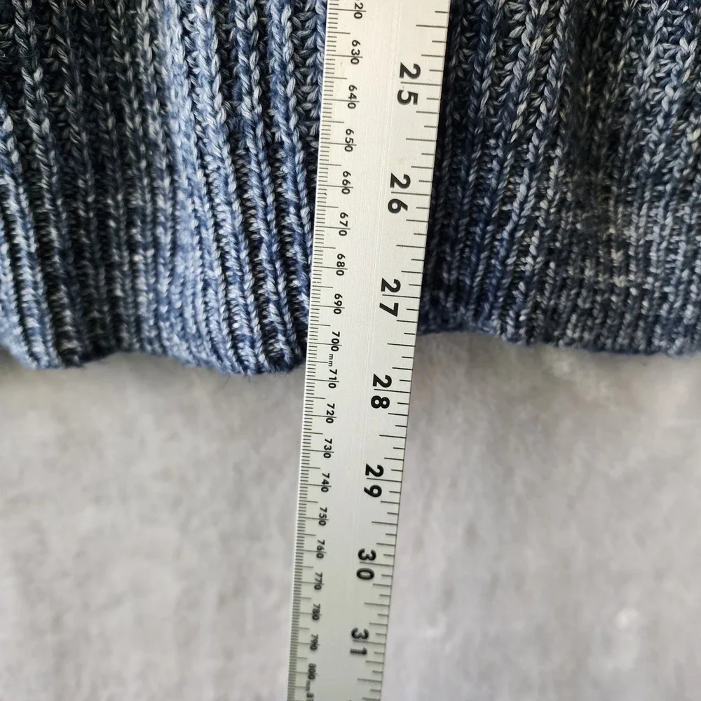 Schott Bros Cardigan Sweater Mens XL Blue Shawl Collar Handcrafted Chunky Knit